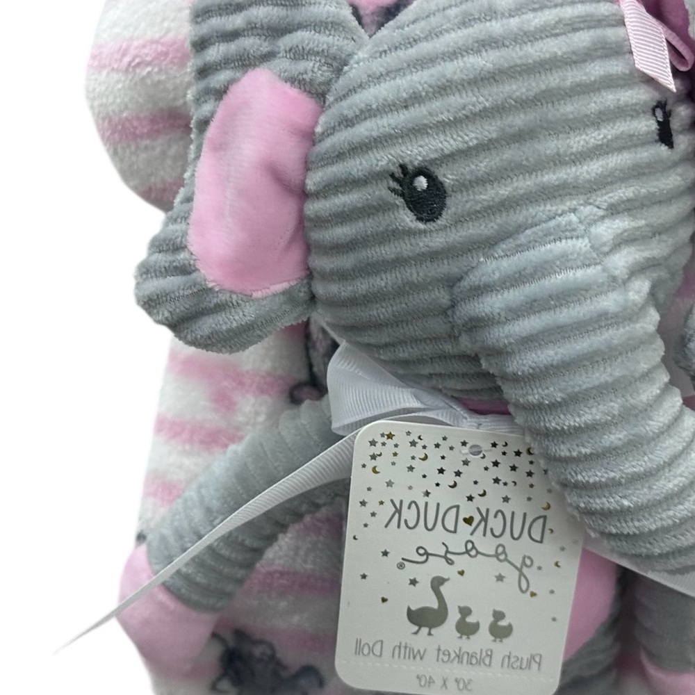 Gray and Pink Elephant Plush Toy